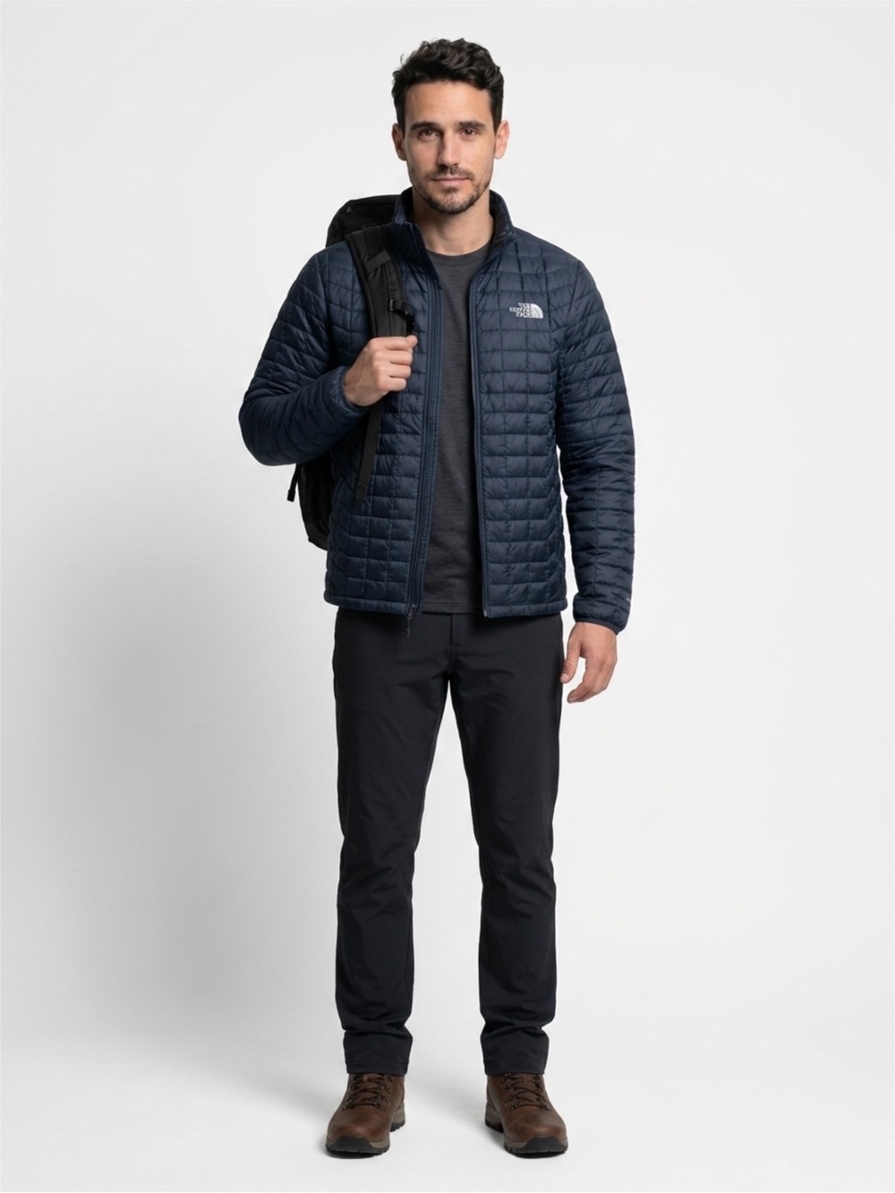 The North Face Men’s Dark Blue Quilted Puffer Jacket